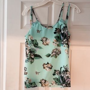 Teal Floral Camisole
